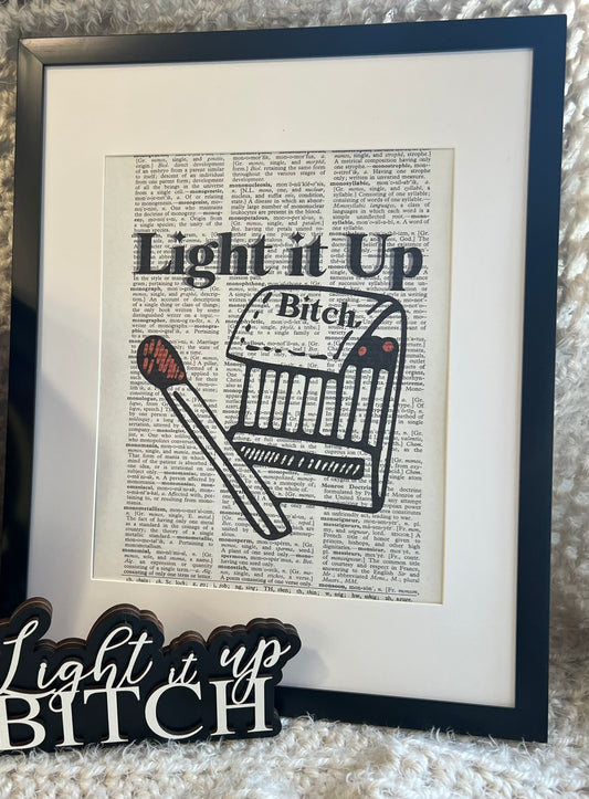 Light it Up Vintage Dictionary Print