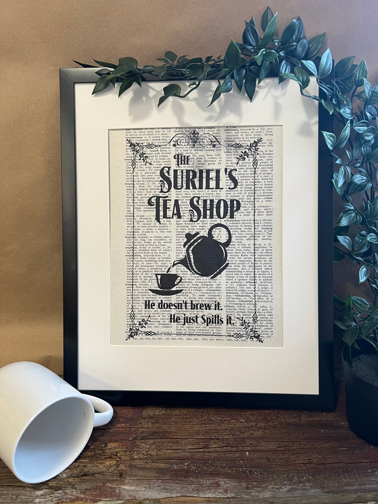 The Suriel’s Tea Shop Vintage Dictionary Print