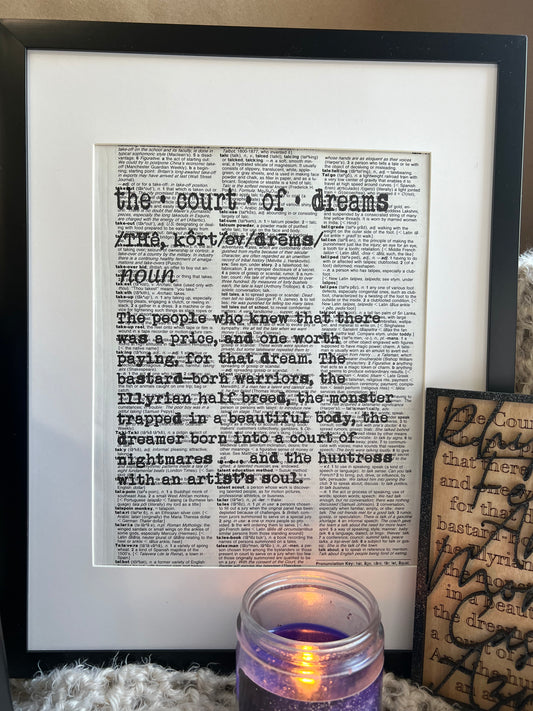 Court Of Dreams Vintage Dictionary Print