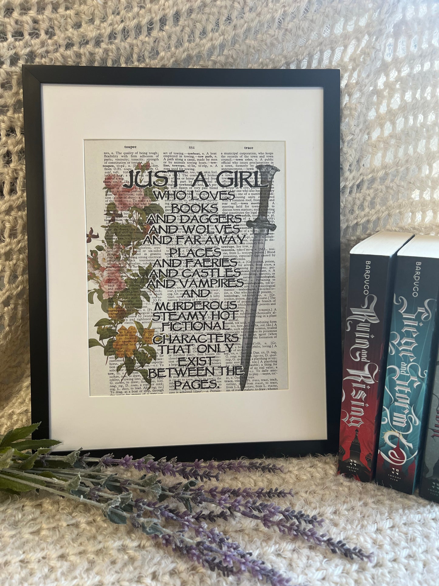 Just a Girl Vintage Dictionary Print